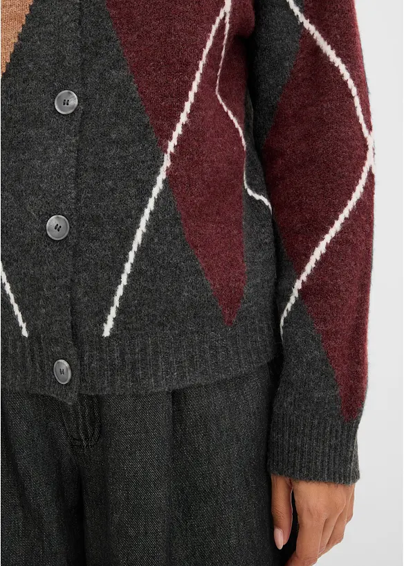 Cardigan con motivo jacquard, bonprix