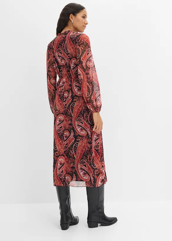 Abito midi in morbido mesh, bonprix