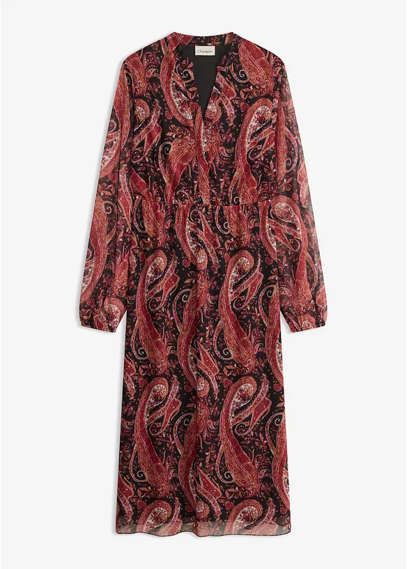 Abito midi in morbido mesh, bonprix