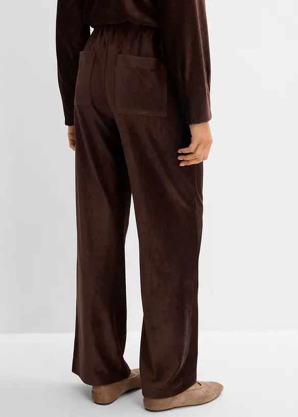 Pantaloni di velluto con vita elasticizzata, bonprix