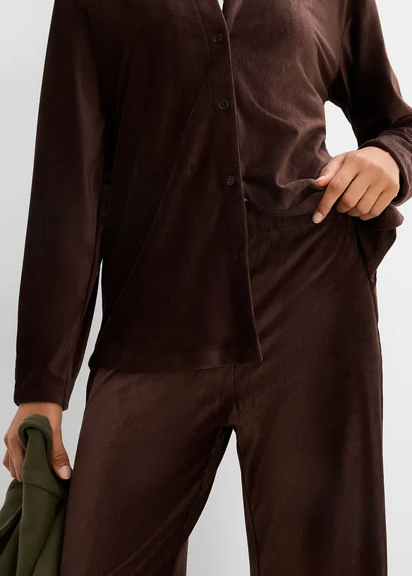 Pantaloni di velluto con vita elasticizzata, bonprix
