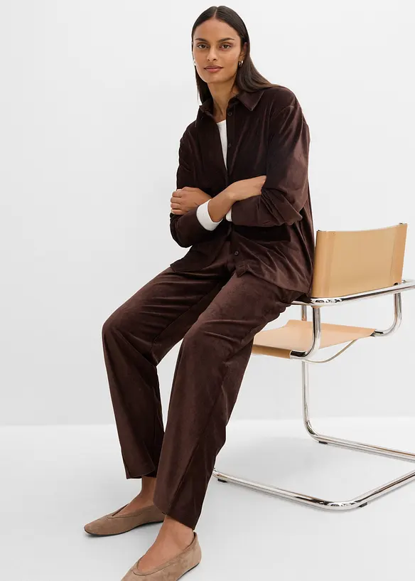 Pantaloni di velluto con vita elasticizzata, bonprix
