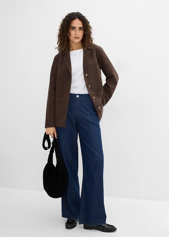 Blazer in similpelle scamosciata, bonprix