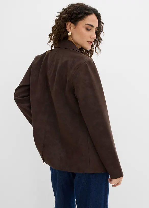Blazer in similpelle scamosciata, bonprix