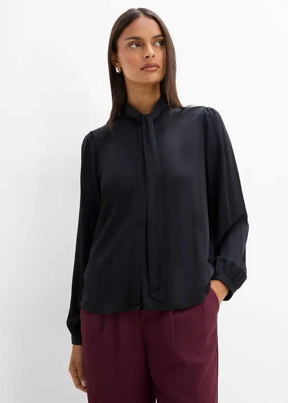 Blusa in puro modal con sciarpina integrata, bonprix