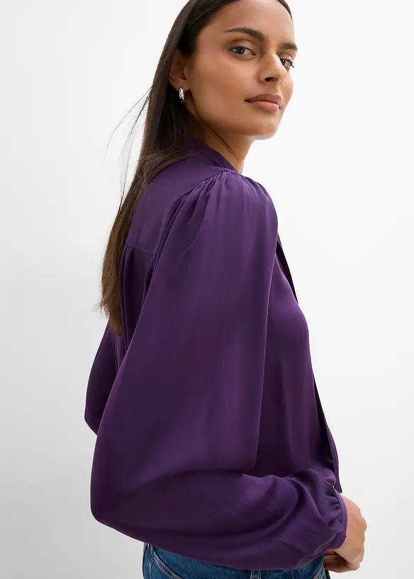 Blusa in puro modal con sciarpina integrata, bonprix