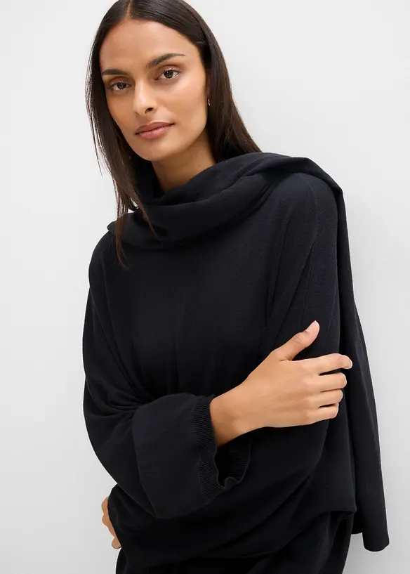Abito in maglia di misto viscosa  con dettaglio a sciarpa, bonprix