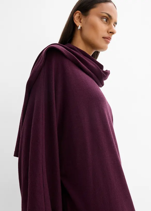 Abito in maglia di misto viscosa  con dettaglio a sciarpa, bonprix