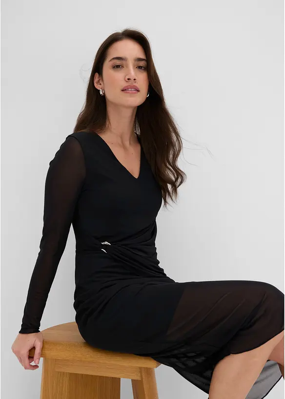 Abito di jersey sciancrato, bonprix