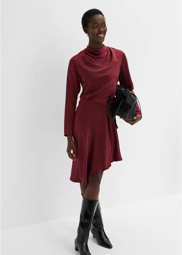 Abito midi in satin, bonprix