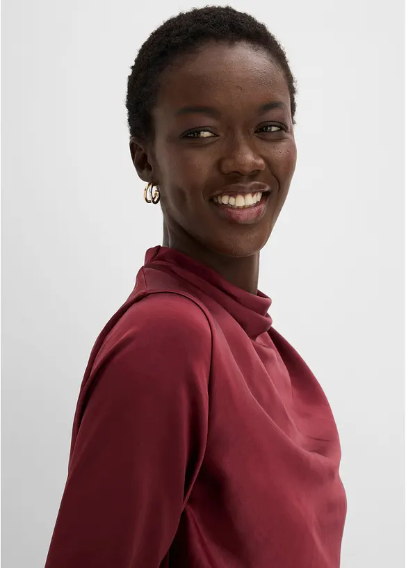 Abito midi in satin, bonprix
