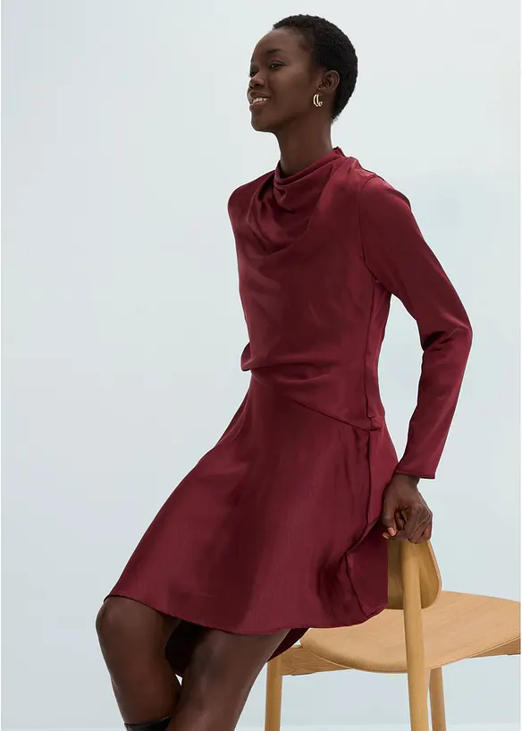 Abito midi in satin, bonprix
