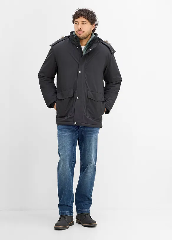 Parca tecnico impermeabile con cappuccio staccabile, bonprix