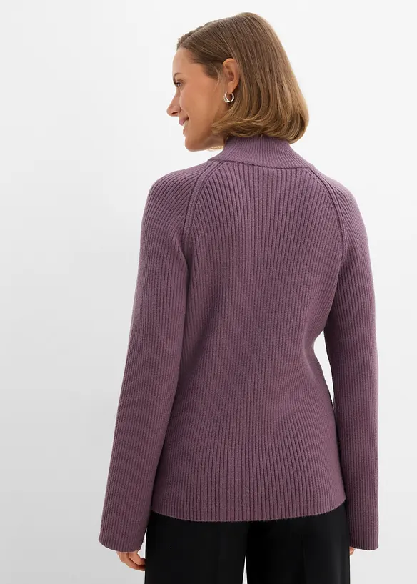 Maglione a collo alto in misto viscosa, bonprix