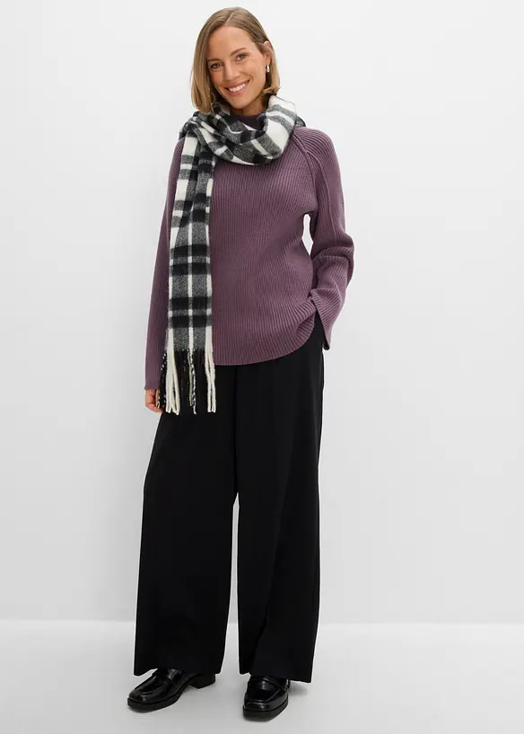 Maglione a collo alto in misto viscosa, bonprix