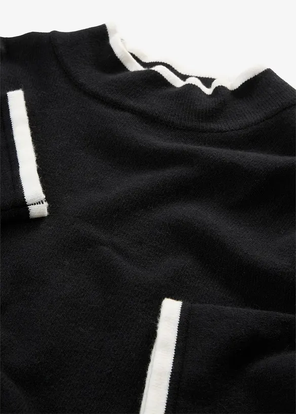 Maglione a collo alto in misto cotone, bonprix