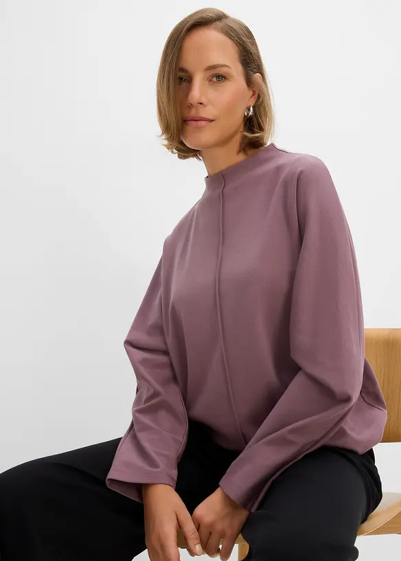 Maglia a maniche lunghe in cotone biologico pesante, bonprix