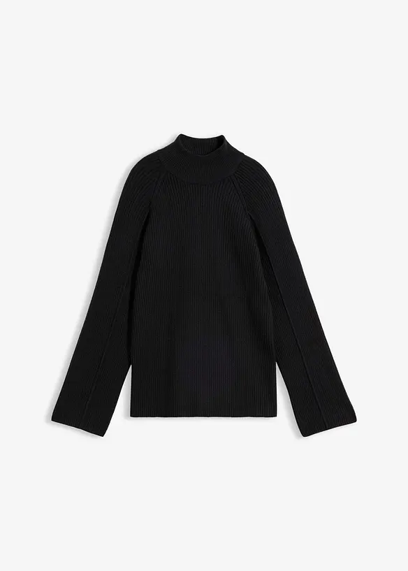 Maglione a collo alto in misto viscosa, bonprix