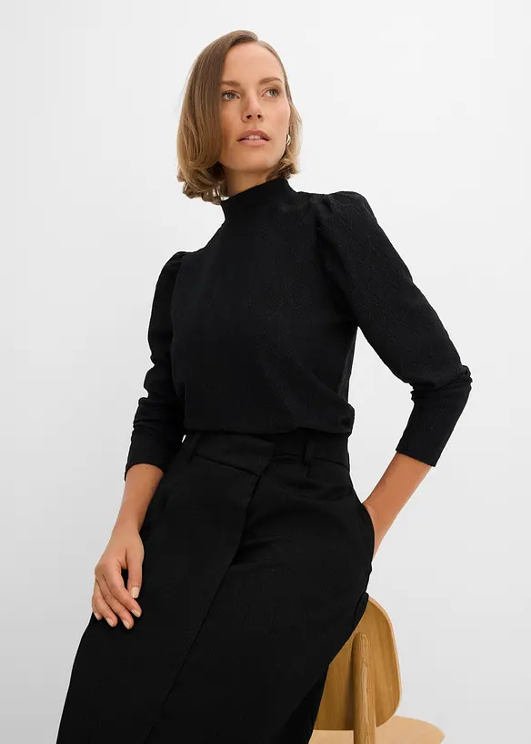 Maglia con maniche a sbuffo, bonprix