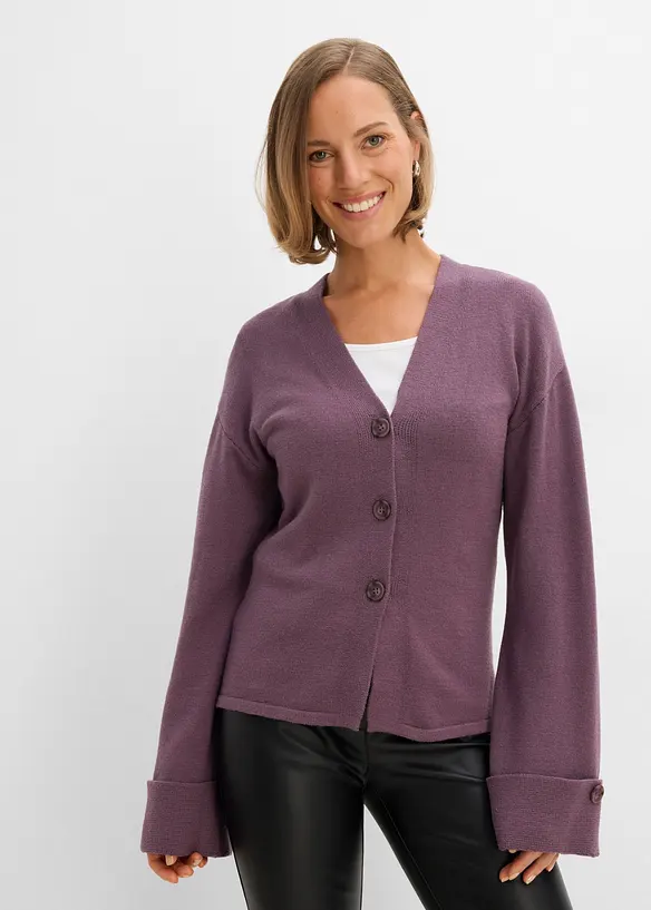 Cardigan sfiancato in misto viscosa, bonprix