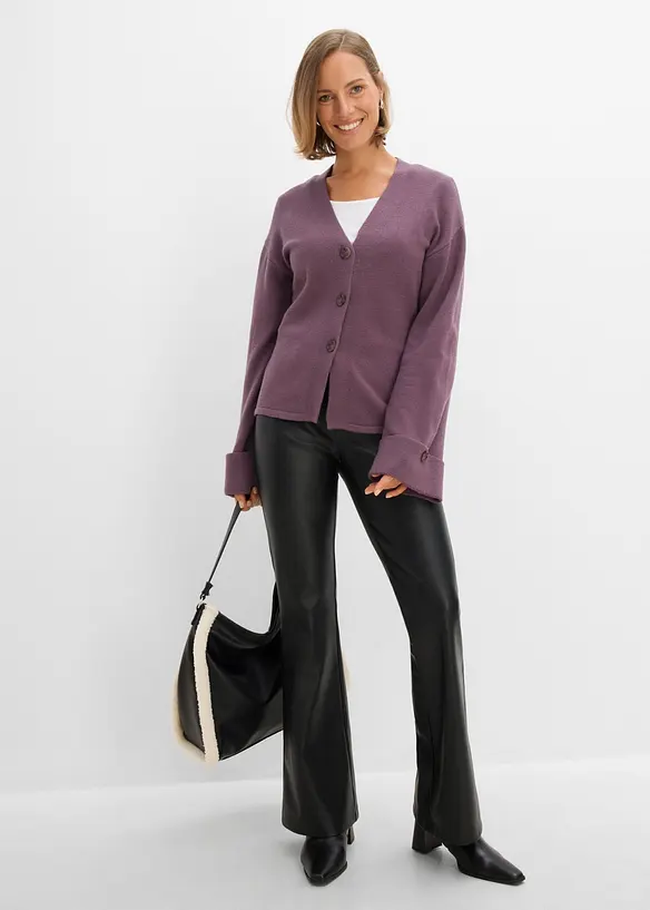 Cardigan sfiancato in misto viscosa, bonprix