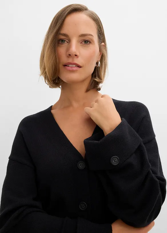 Cardigan sfiancato in misto viscosa, bonprix