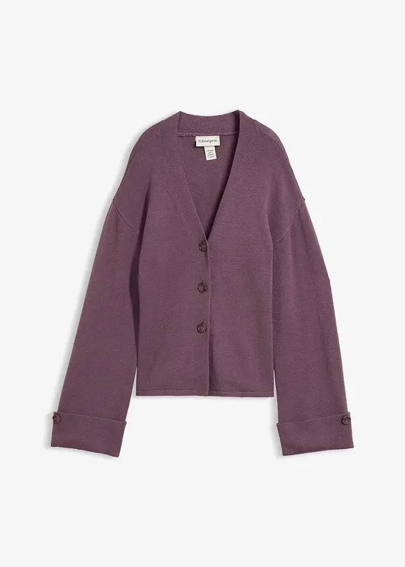 Cardigan sfiancato in misto viscosa, bonprix