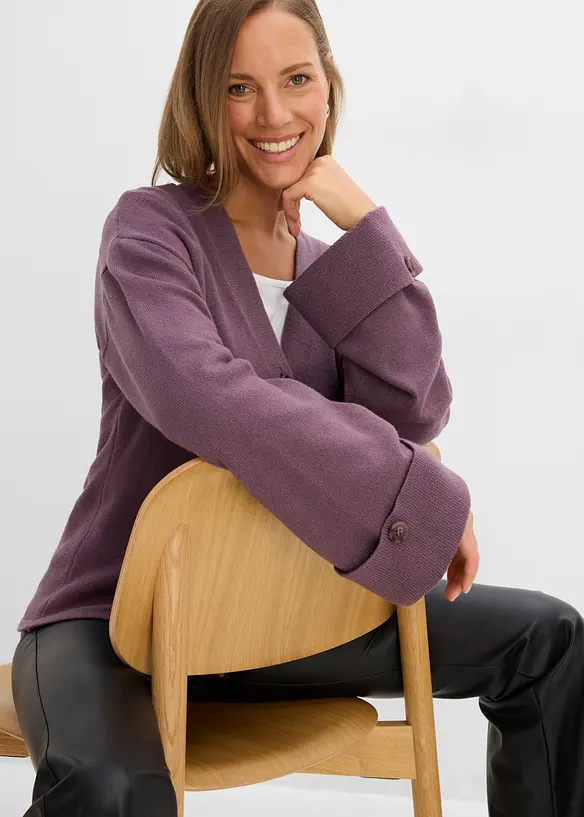 Cardigan sfiancato in misto viscosa, bonprix