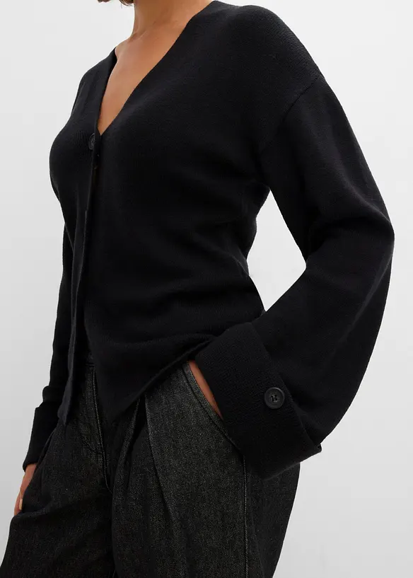 Cardigan sfiancato in misto viscosa, bonprix