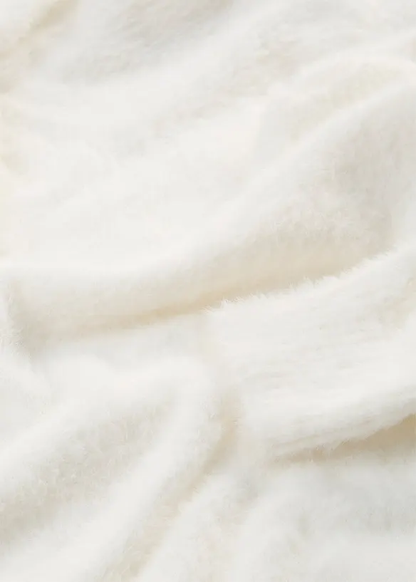 Maglione effetto peluche con viscosa, bonprix