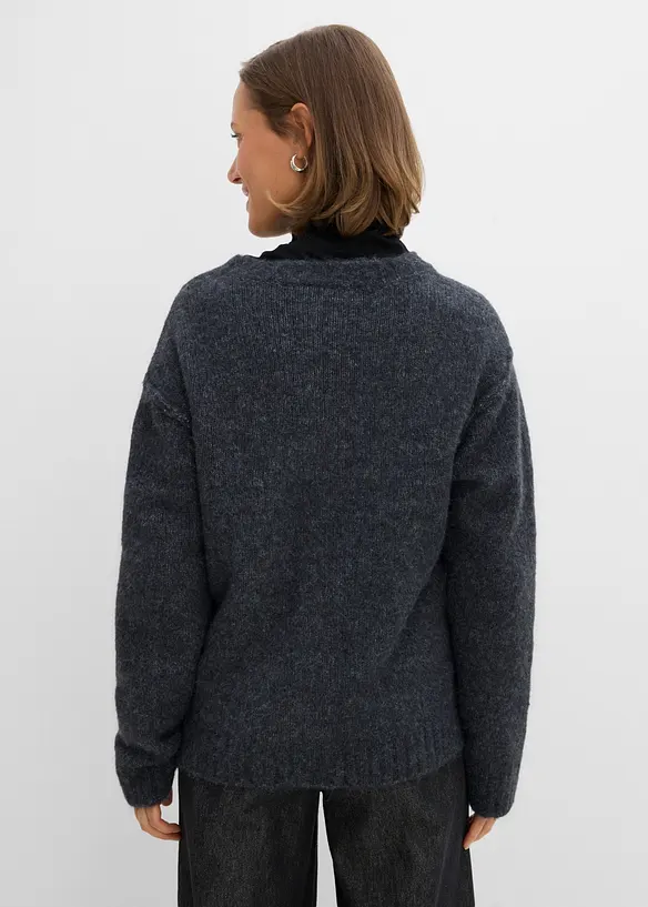 Cardigan con percentuale di lana, bonprix