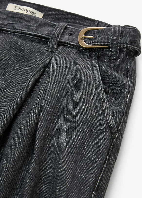 Jeans wide leg con pinces, bonprix