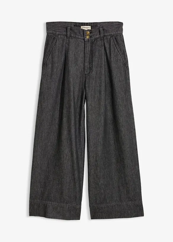Jeans wide leg cropped, bonprix