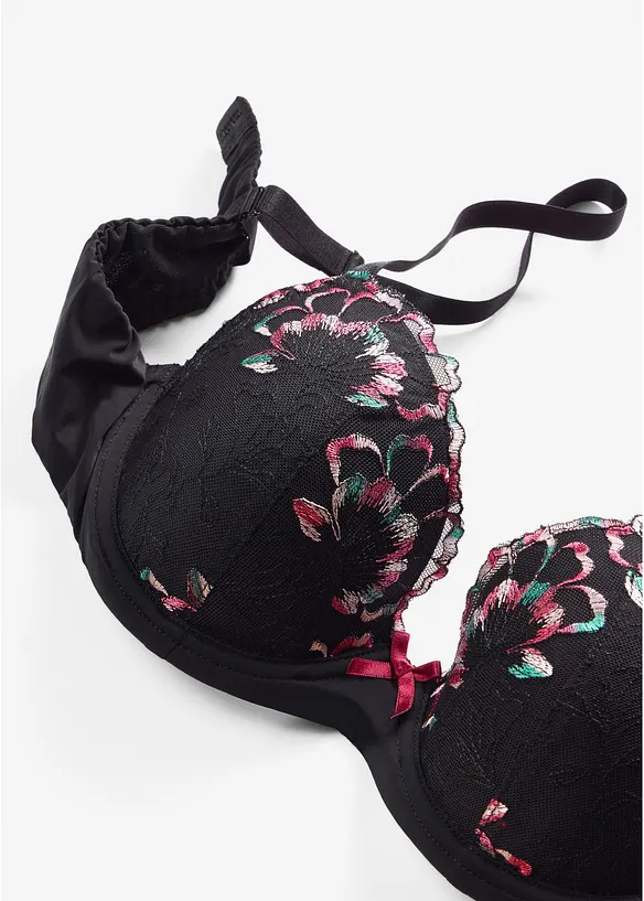 Reggiseno con coppe preformate e ricami delicati, bonprix