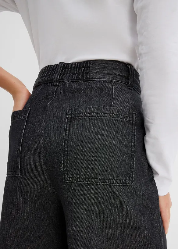 Jeans wide leg cropped, bonprix
