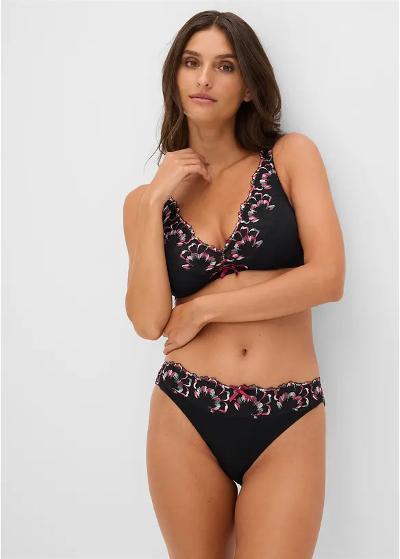 Bralette senza ferretto con pizzo delicato, bonprix