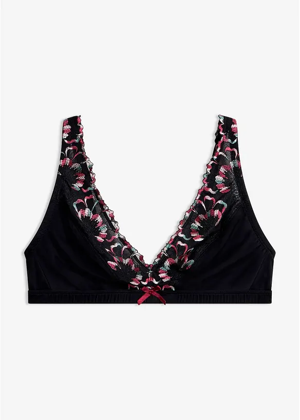 Bralette senza ferretto con pizzo delicato, bonprix