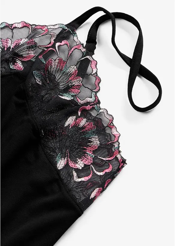 Sottoveste in morbida viscosa con ricamo delicato, bonprix