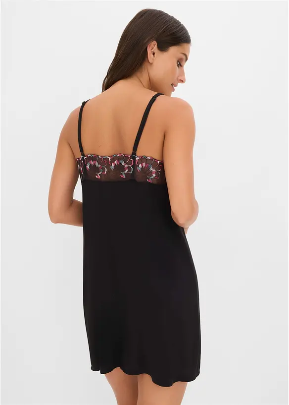 Sottoveste in morbida viscosa con ricamo delicato, bonprix