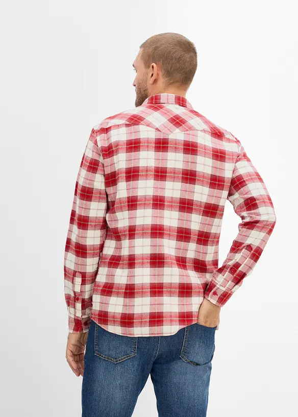 Camicia in flanella di puro cotone, bonprix