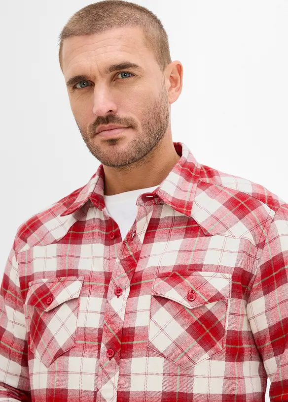 Camicia in flanella di puro cotone, bonprix