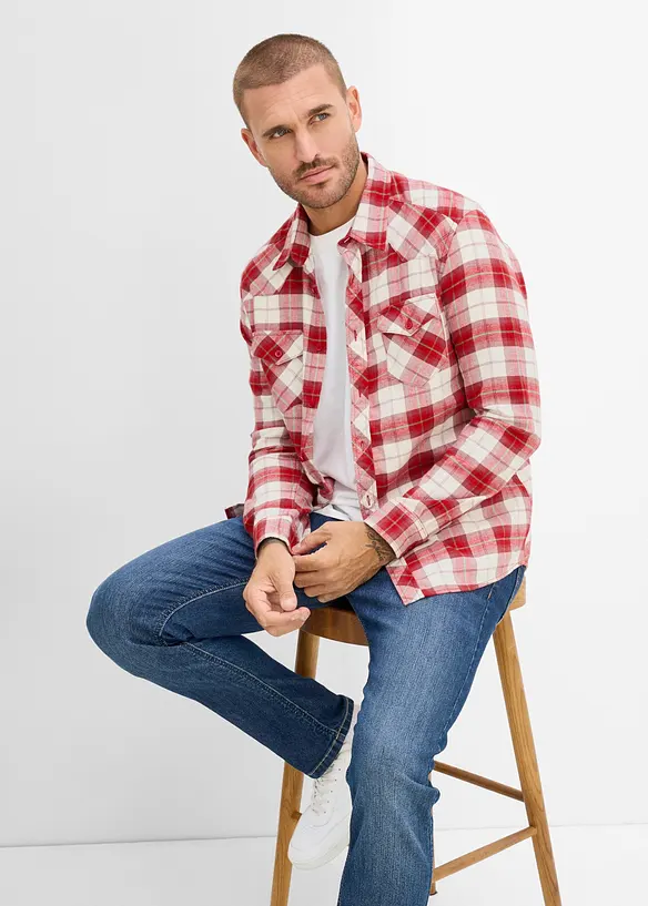 Camicia in flanella di puro cotone, bonprix