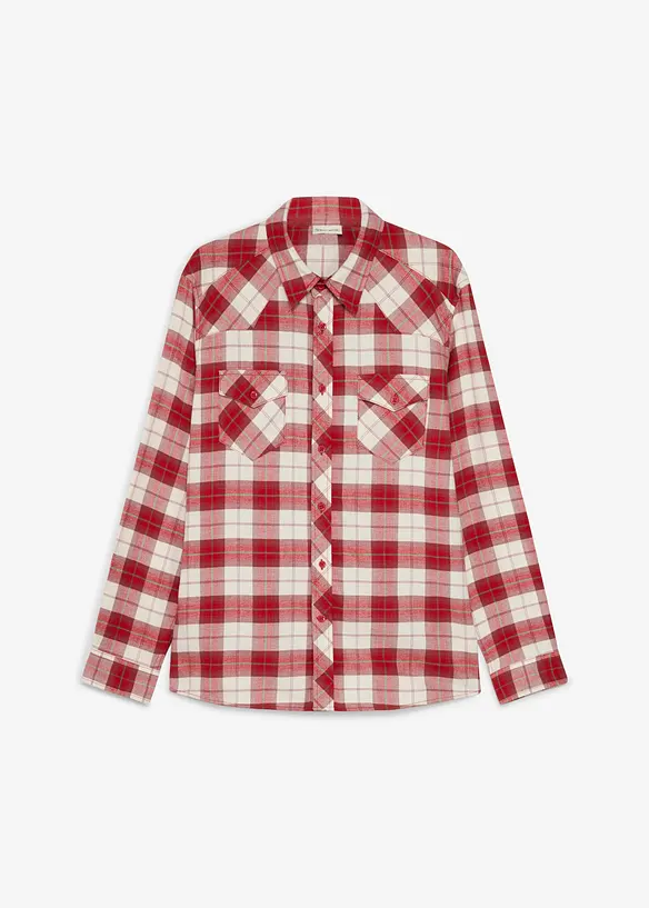 Camicia in flanella di puro cotone, bonprix