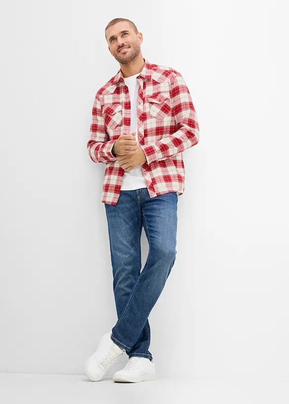 Camicia in flanella di puro cotone, bonprix