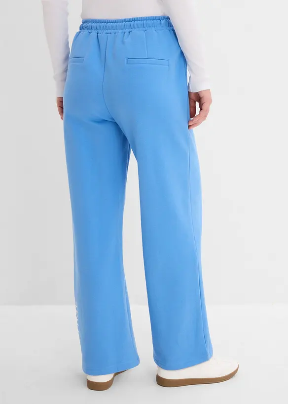 Pantaloni in felpa di misto cotone biologico elasticizzato, bonprix