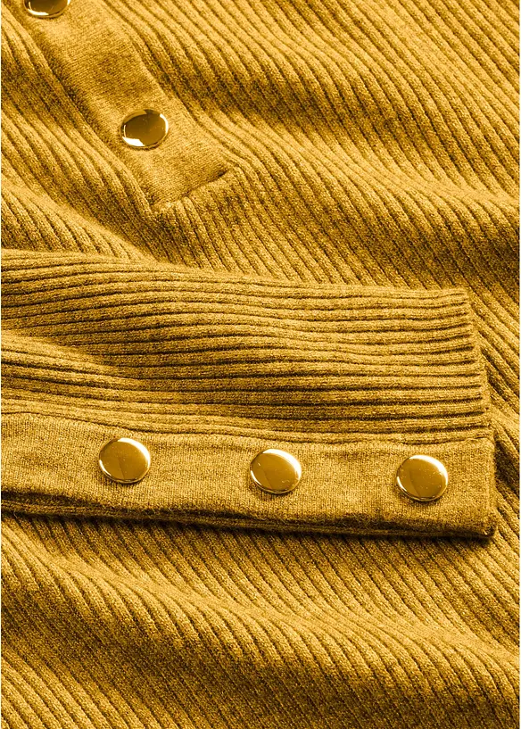 Maglione a polo con percentuale di viscosa, bonprix