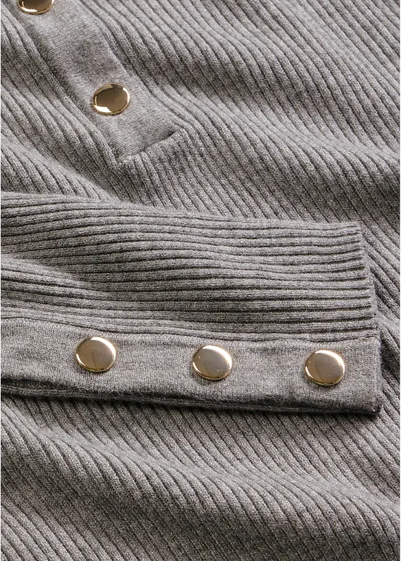Maglione a polo con percentuale di viscosa, bonprix