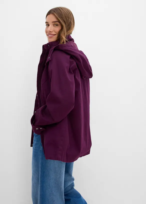 Giacca lunga 3 in 1 idrorepellente con gilet, bonprix