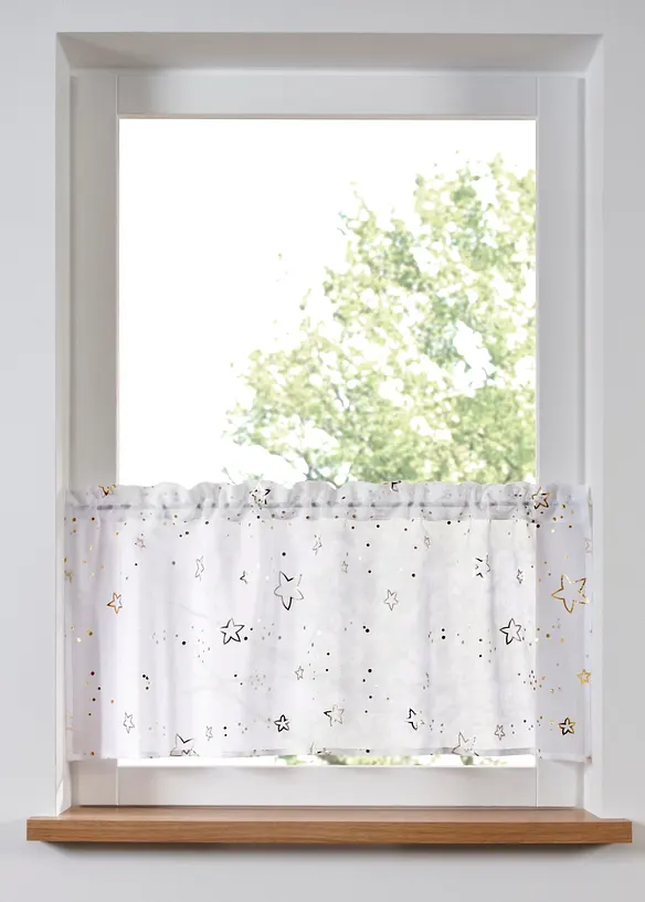 Tenda a vetro con stelle lucide, bonprix