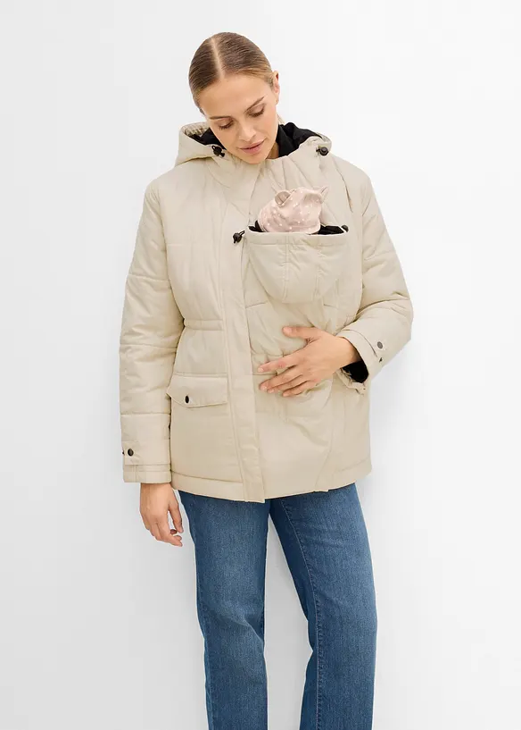 Giacca pr&eacute;maman 6 in 1 con inserto babywearing e giacca in pile staccabile, bonprix